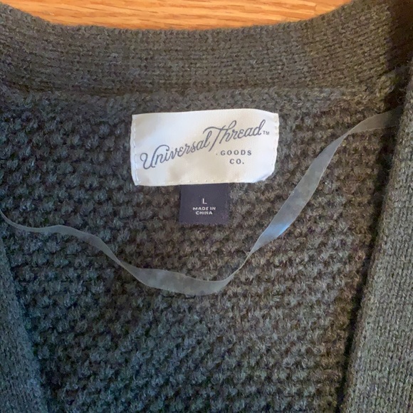 Dark Green Knit Cardigan - Picture 2 of 3